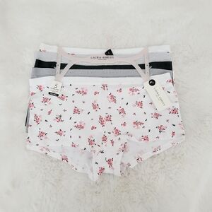 🌺LAURA ASHLEY 5-PACK COTTON SPANDEX PANTIES SIZE L